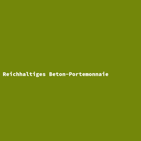Reichhaltiges Beton-Portemonnaie